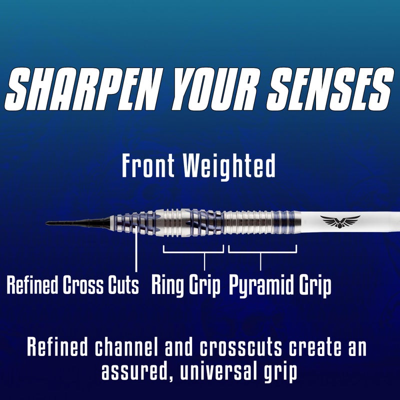 Shot! Darts Soft Tip, Birds of Prey Falcon (19g), 90% Tungsten Barrel, Front Weighted Handcrafted Professional Dart Set | Professional Soft Tip Darts for Electronic Dartboard | Made in New Zealand - Image 4
